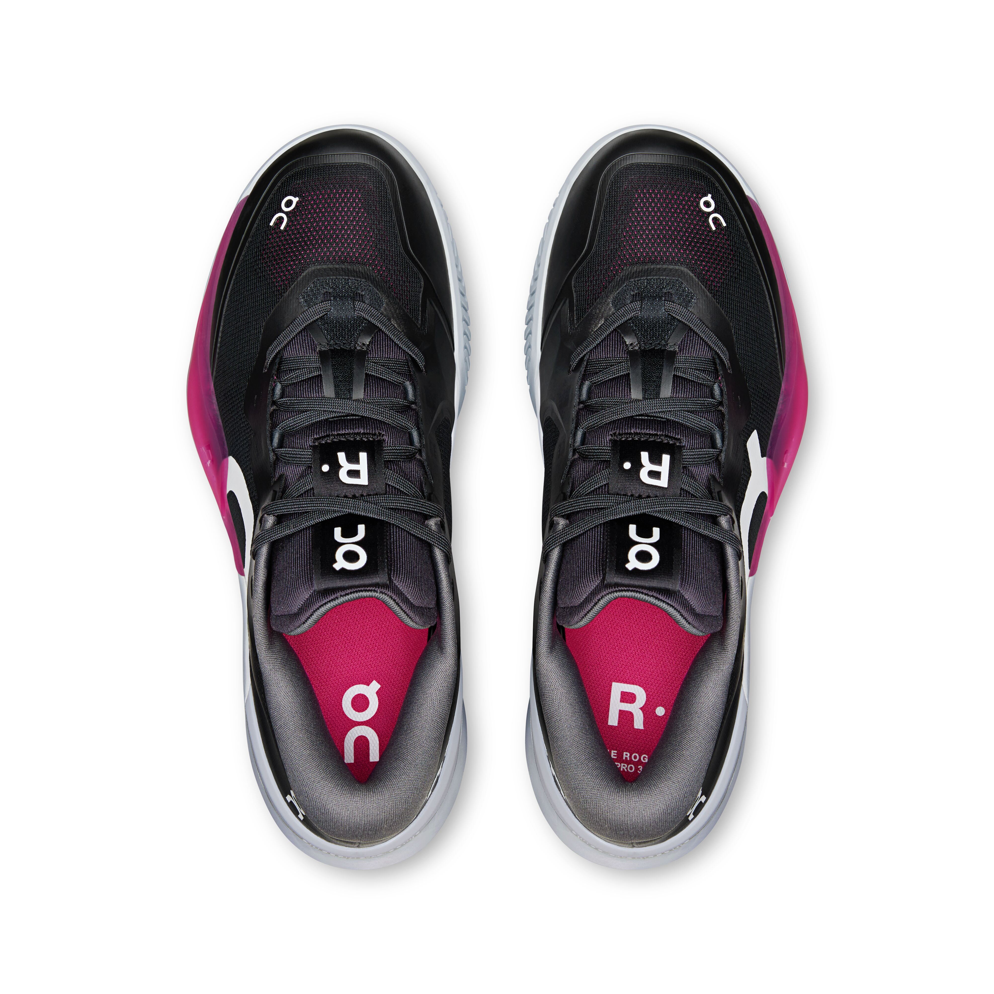 Giày Tennis/Pickleball Nữ On Running THE ROGER Pro 3 Clay Black | Pink
