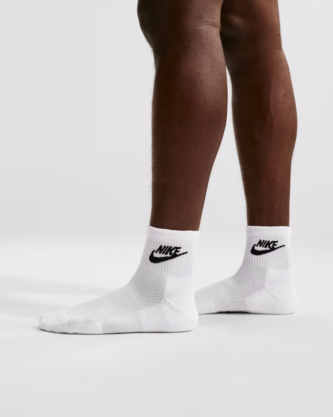 Tất Thể Thao Unisex Nike Black Cổ Thấp 3PR - White
