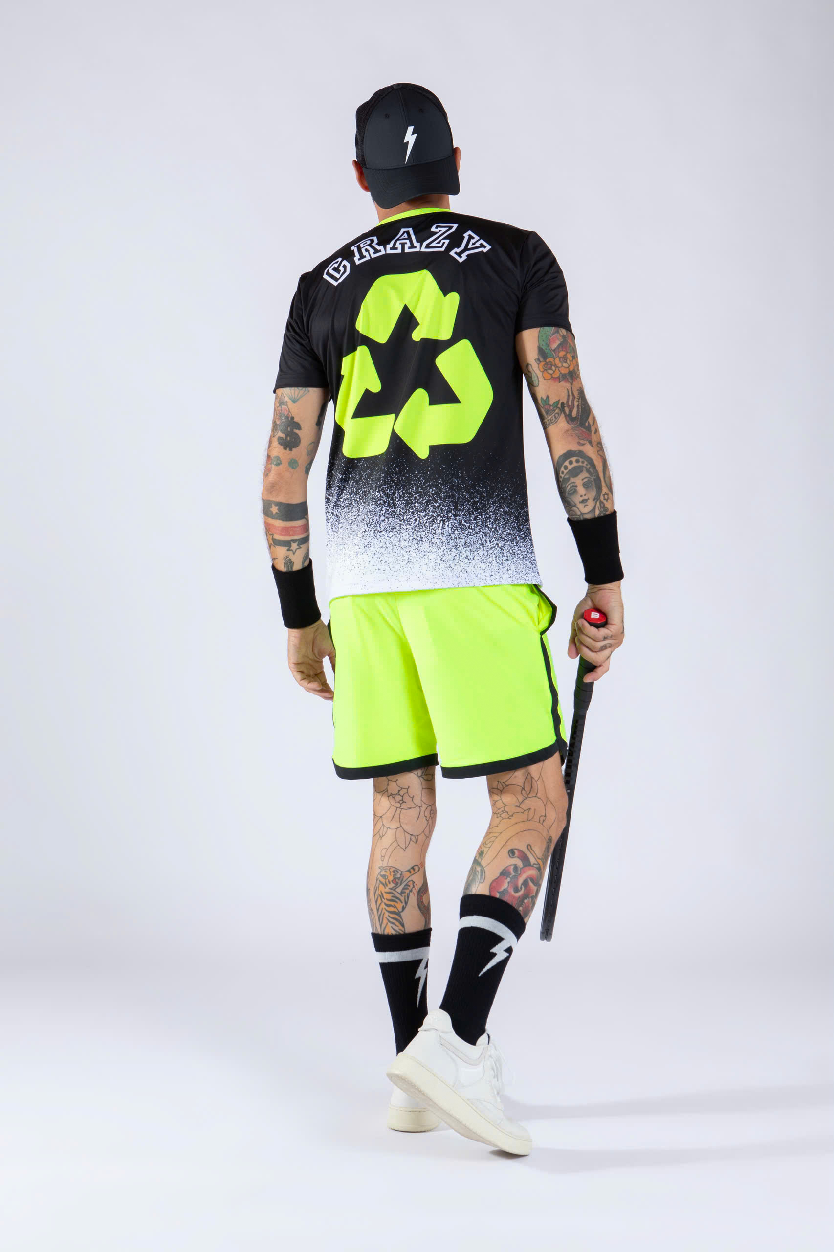 Áo Ngắn Tay Thể Thao Nam Pickleball/Tennis About Tech CRAZY FLUO YELLOW