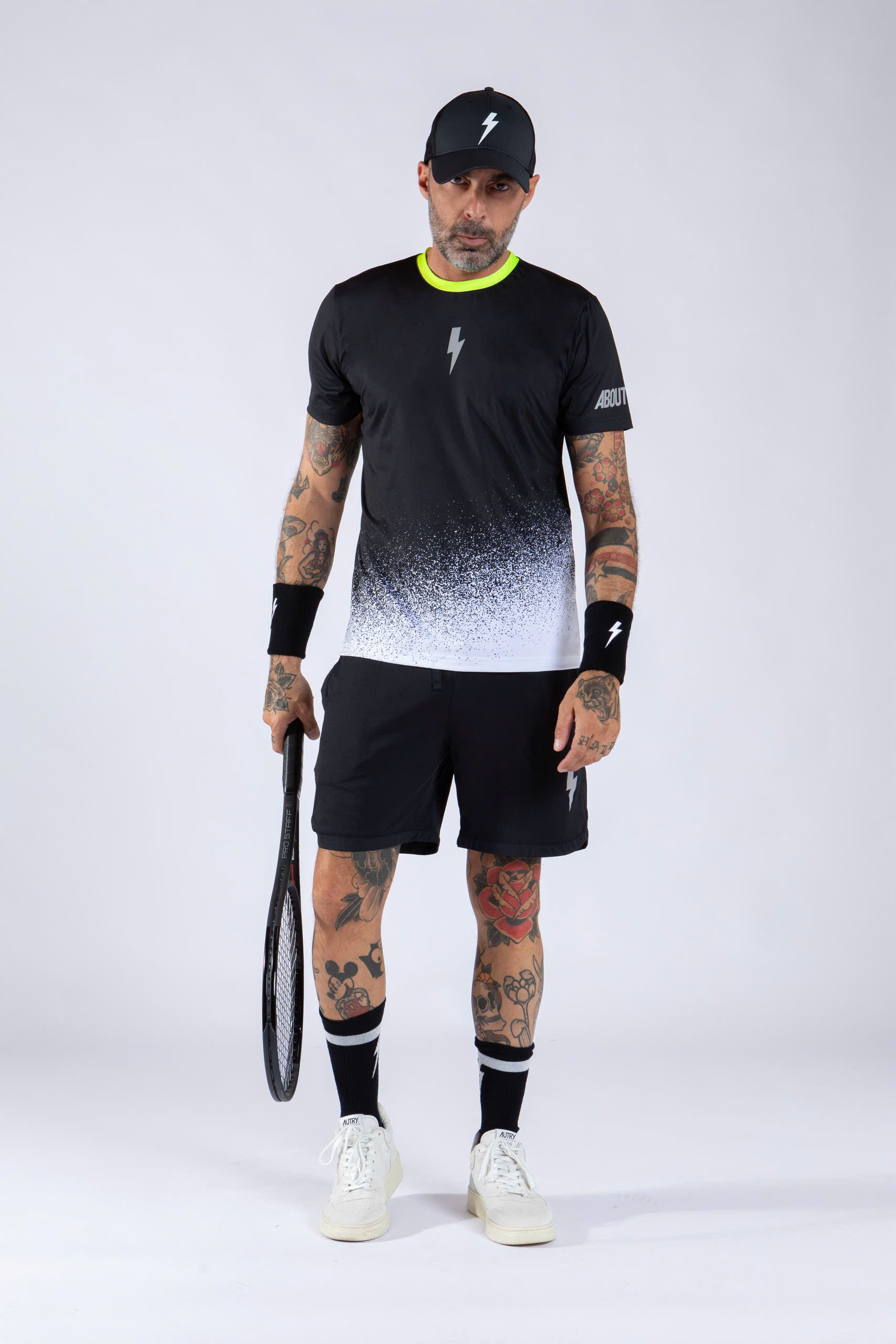 Áo Ngắn Tay Thể Thao Nam Pickleball/Tennis About Tech CRAZY FLUO YELLOW