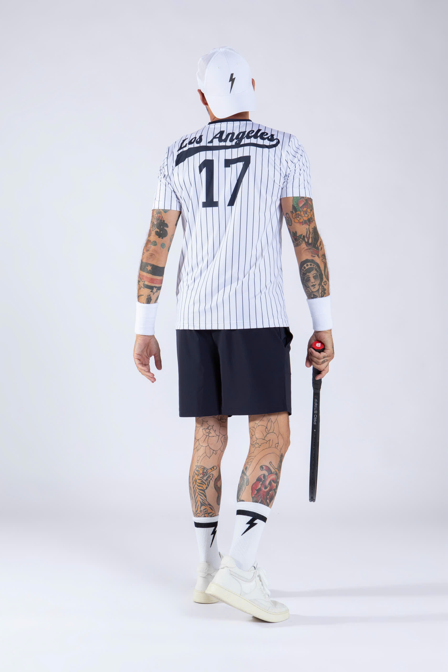 Áo Ngắn Tay Thể Thao Nam Pickleball/Tennis About Tech ICON LOS ANGELES WHITE