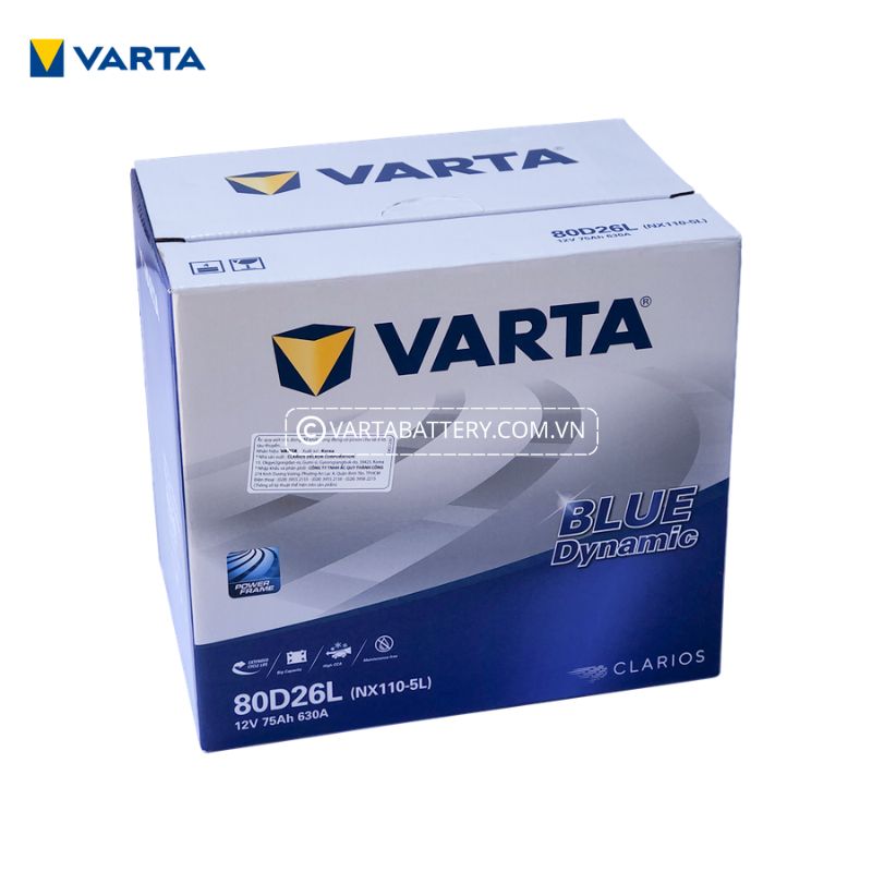 ẮC QUY VARTA 12V 75AH 80D26L (NX110-5L)