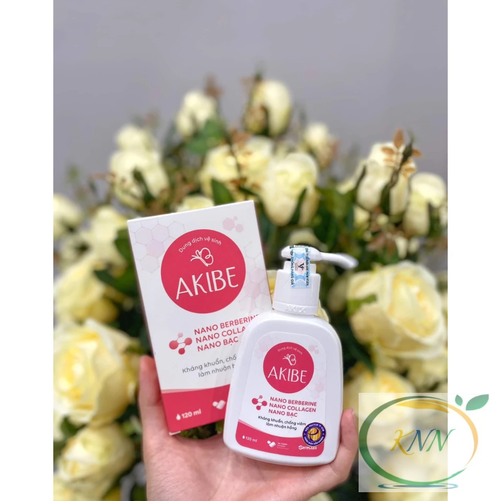 Dung dịch vệ sinh phụ nữ Akibe diệt nấm candida, kháng khuẩn, khử mùi, hỗ trợ làm hồng và se khít
