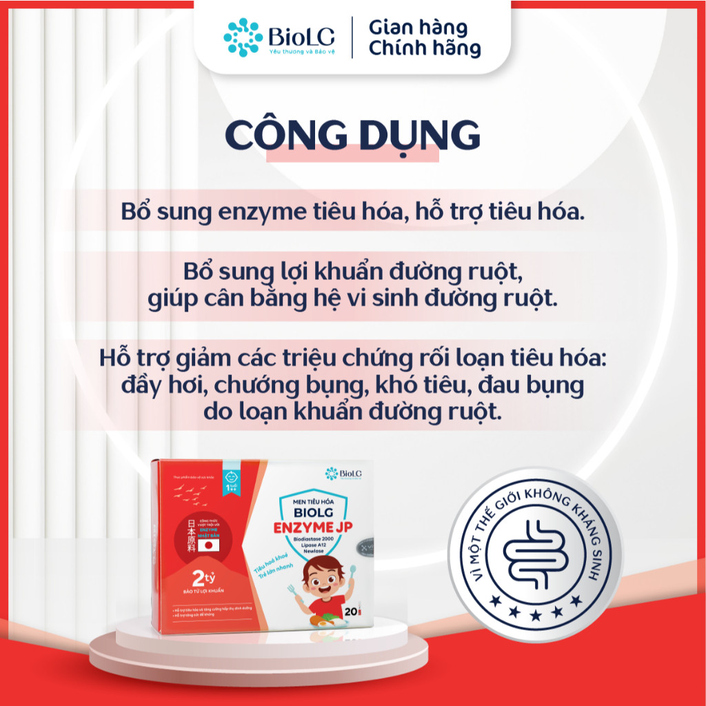 Cốm Enzyme Cho Bé BioLG JP Enzyme Nhật Bản Giảm Đầy Hơi Chướng Bụng Hỗ Trợ Tiêu Hóa Biếng Ăn