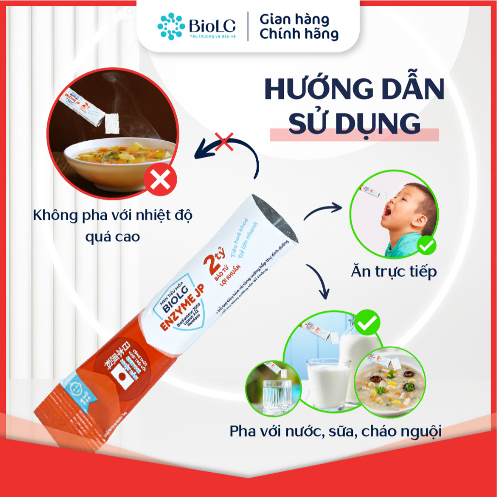 Cốm Enzyme Cho Bé BioLG JP Enzyme Nhật Bản Giảm Đầy Hơi Chướng Bụng Hỗ Trợ Tiêu Hóa Biếng Ăn