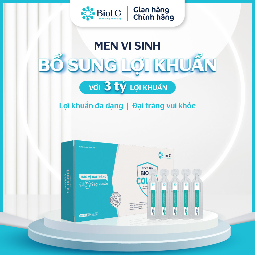 [QUÀ CHO MẸ] BioLG Colon Men Vi Sinh 3 Tỷ Lợi Khuẩn Bacillus Giảm Táo Bón Tiêu Chảy Đầy Hơi Hỗ Trợ Đại Tràng 20 Ống