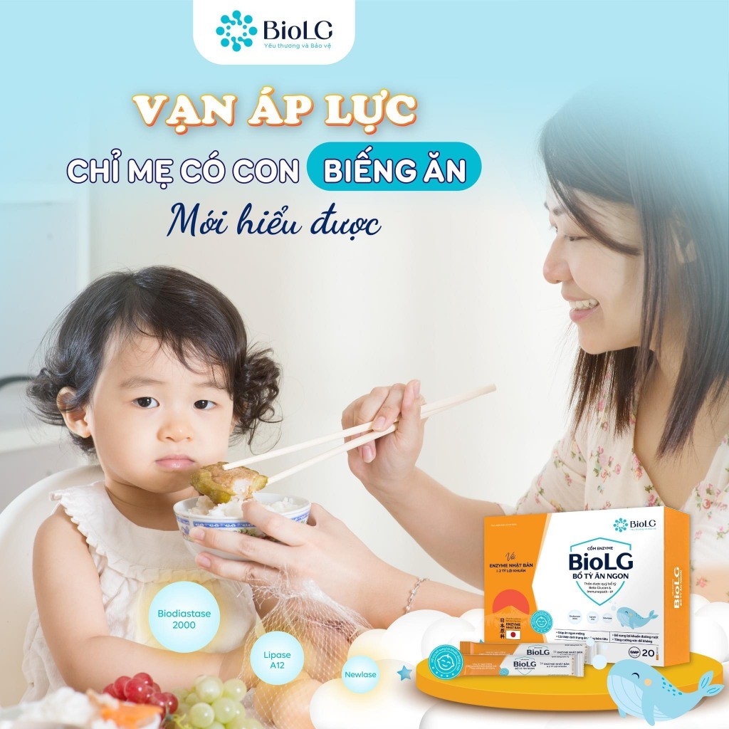 Cốm Enzyme BioLG Bổ Tỳ Ăn Ngon Dành Cho Bé Biếng Ăn Chậm Lớn Tiêu Hóa Kém Sức Đề Kháng Yếu 20 Gói