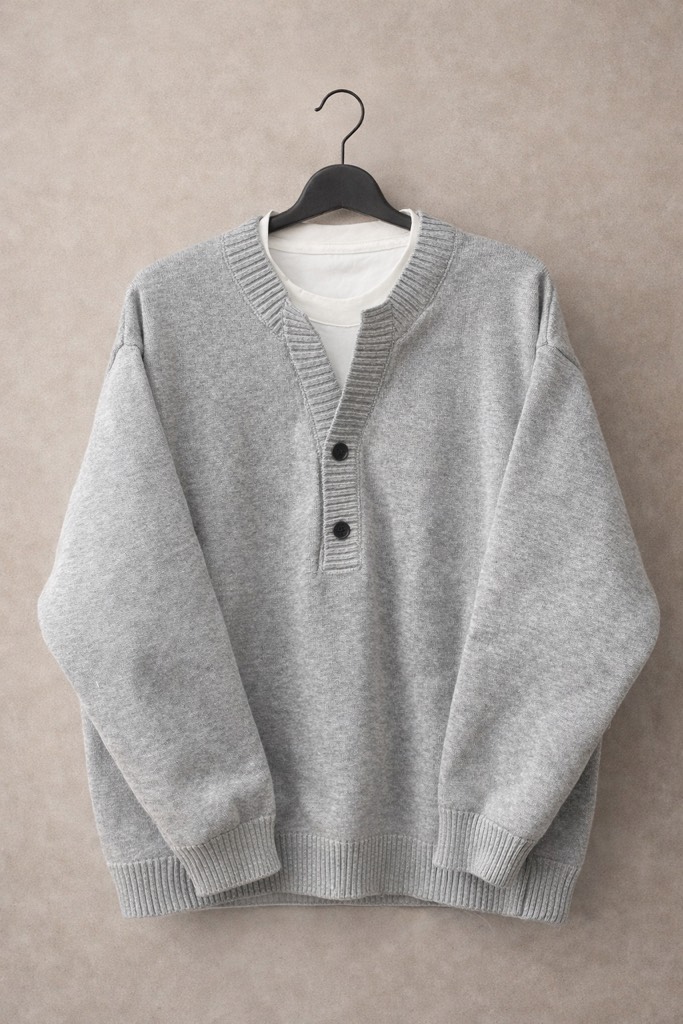 Áo len 66701 phối cổ thun