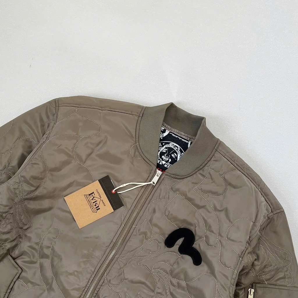 Bomber trần bông Evisu