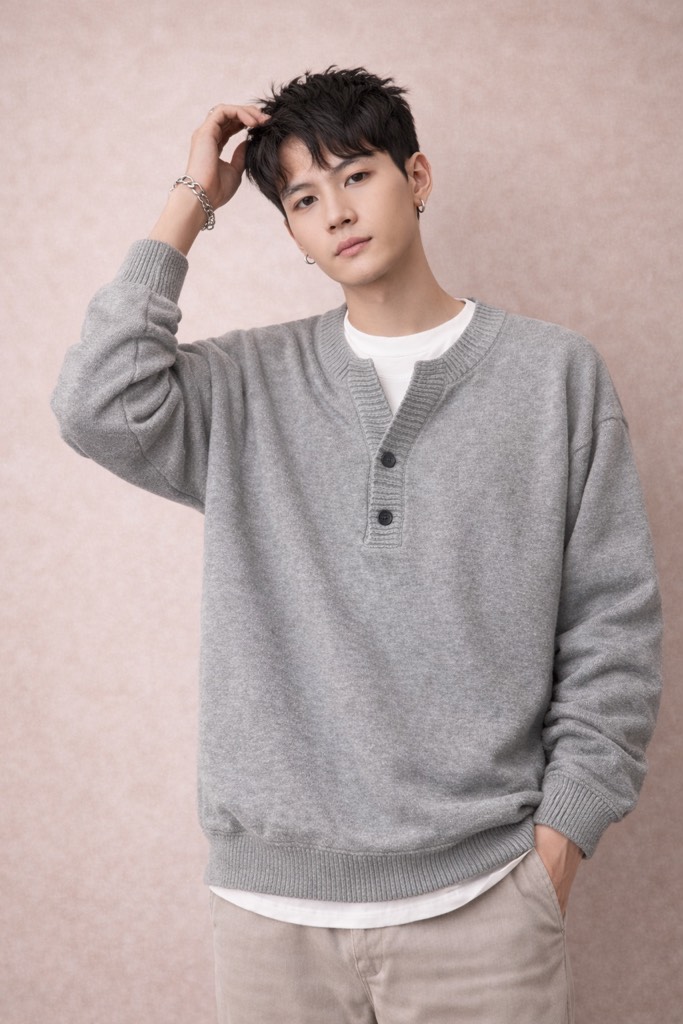 Áo len 66701 phối cổ thun