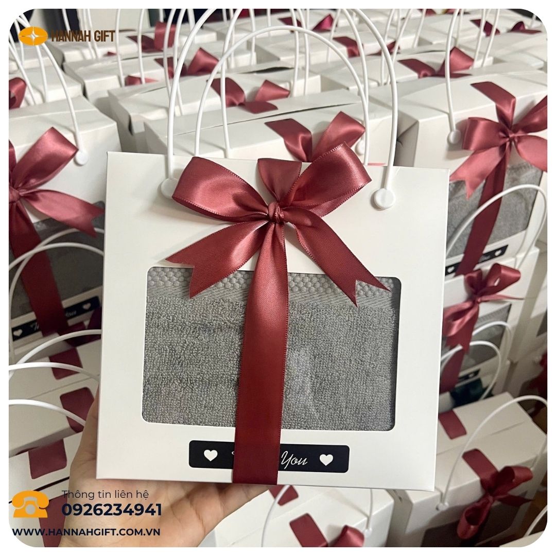 SET KHĂN TẮM – KHĂN GỘI THÊU LOGO – QUÀ TẶNG TINH TẾ - THIẾT THỰC