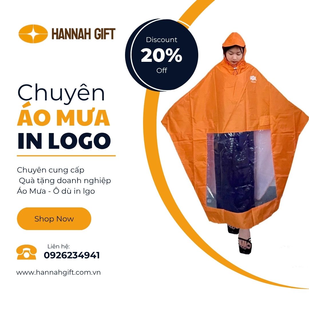 Áo mưa in logo công ty – In áo mưa giá rẻ theo yêu cầu