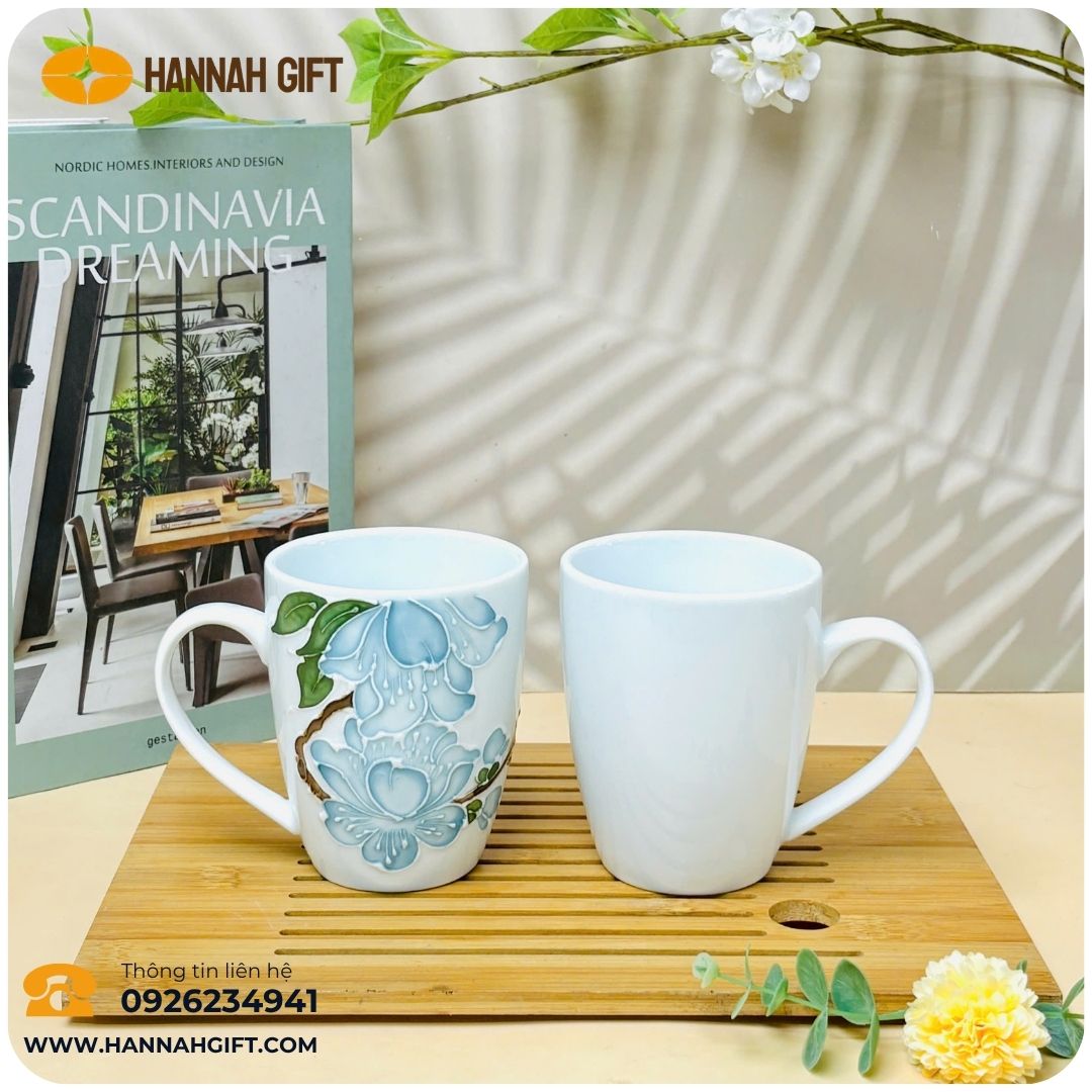 CỐC HOA VẼ 3D MỚI RA LÒ – ĐẸP RỰC RỠ, SANG XỊN