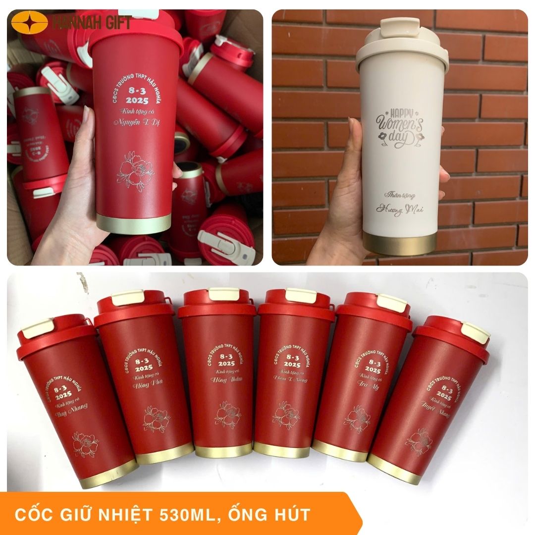 CỐC GIỮ NHIỆT 530ML KÈM ỐNG HÚT – TIỆN LỢI & HIỆN ĐẠI