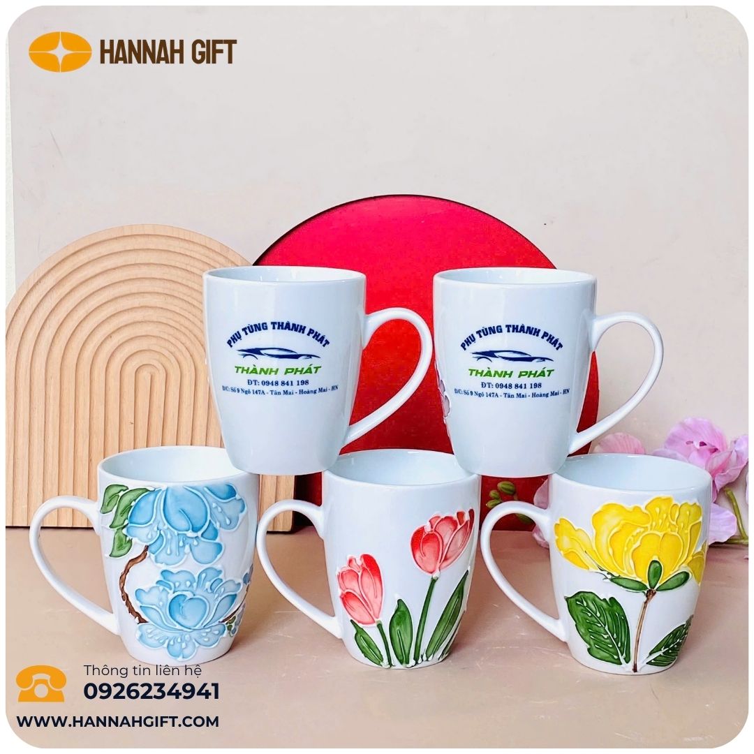 CỐC HOA VẼ 3D MỚI RA LÒ – ĐẸP RỰC RỠ, SANG XỊN