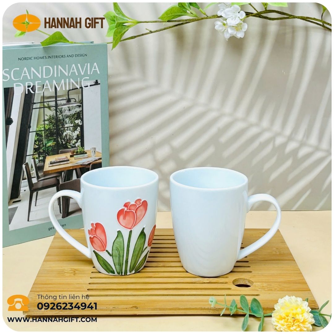 CỐC HOA VẼ 3D MỚI RA LÒ – ĐẸP RỰC RỠ, SANG XỊN