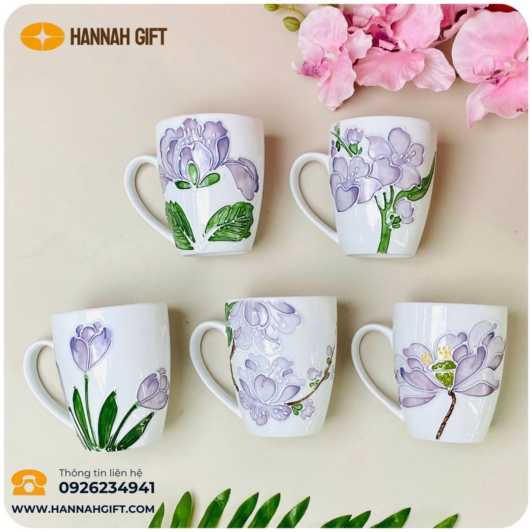 CỐC HOA VẼ 3D MỚI RA LÒ – ĐẸP RỰC RỠ, SANG XỊN