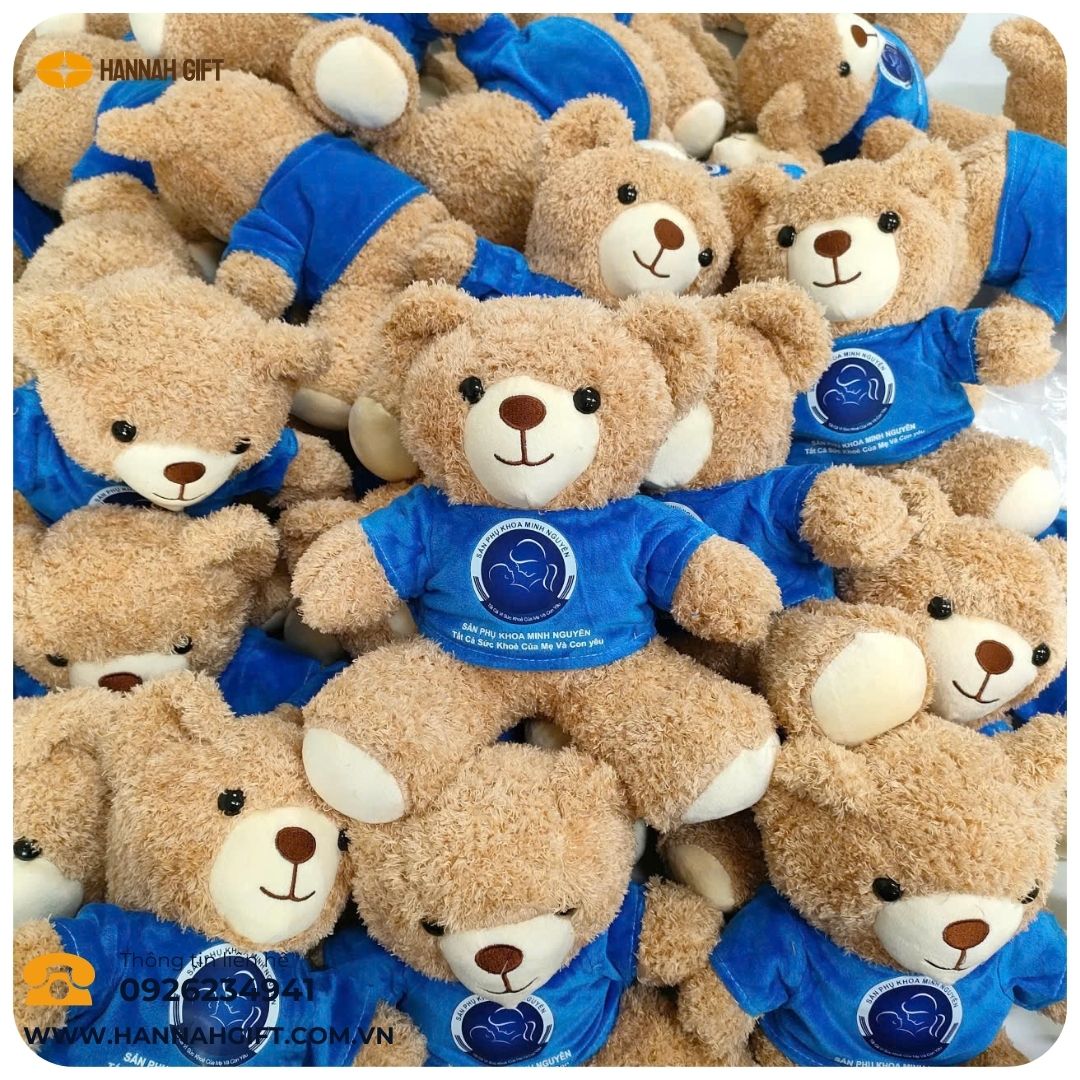 GẤU BÔNG IN THÊU LOGO – GẤU BÔNG TỐT NGHIỆP, GẤU BÔNG QUÀ TẶNG