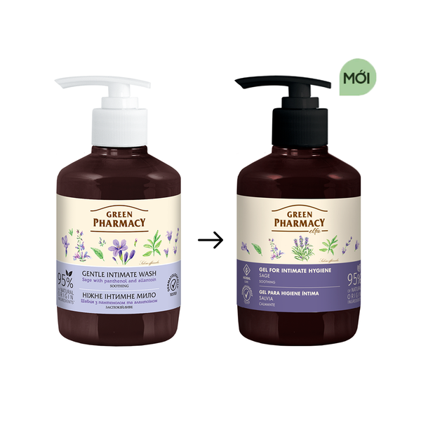 Dung dịch vệ sinh phụ nữ Green Pharmacy kháng viêm Cây Xô Thơm 370ml