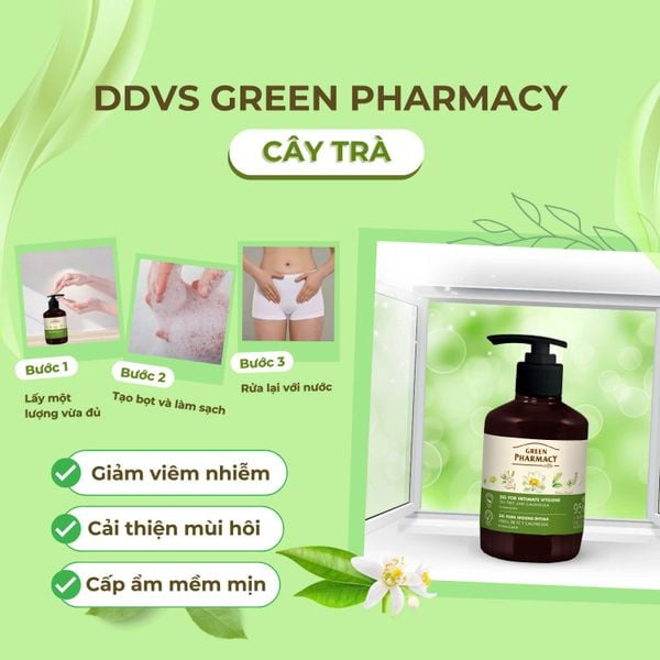 Dung dịch vệ sinh phụ nữ Green Pharmacy Cây Trà 370ml