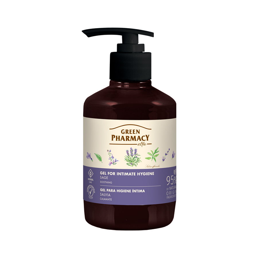 Dung dịch vệ sinh phụ nữ Green Pharmacy kháng viêm Cây Xô Thơm 370ml