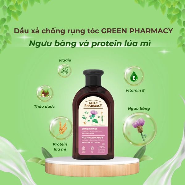 Dầu xả Green Pharmacy Cây ngưu bàng và protein lúa mì 300ml