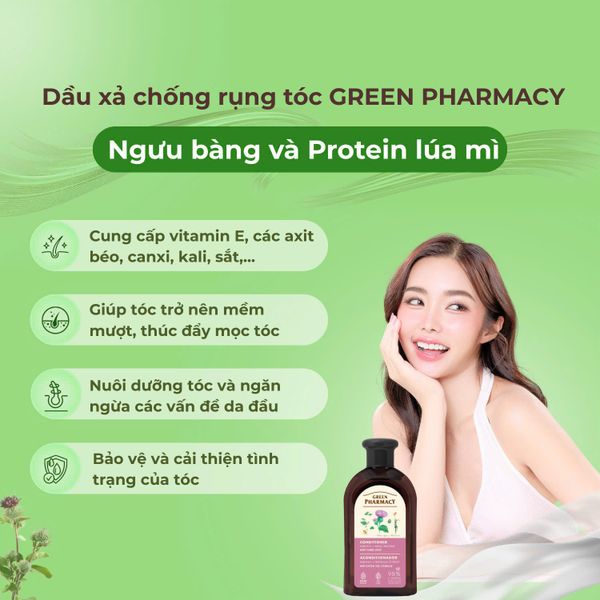 Dầu xả Green Pharmacy Cây ngưu bàng và protein lúa mì 300ml
