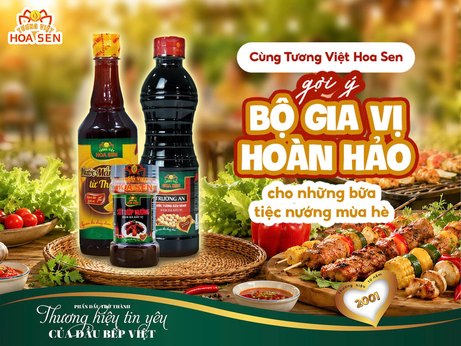 CÙNG TƯƠNG VIỆT HOA SEN GỢI Ý BỘ GIA VỊ HOÀN HẢO CHO NHỮNG BỮA TIỆC NƯỚNG MÙA HÈ