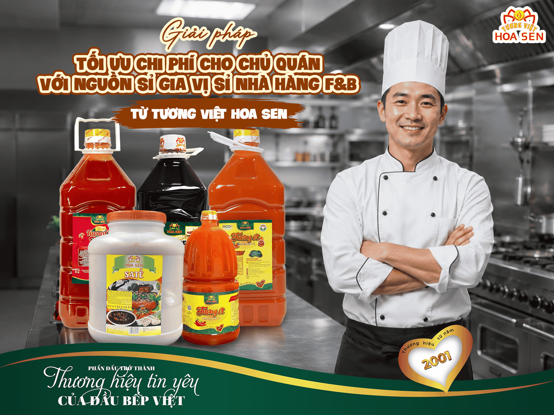 GIẢI PHÁP TỐI ƯU CHI PHÍ CHO CHỦ QUÁN VỚI NGUỒN SỈ GIA VỊ NHÀ HÀNG F&B TỪ TƯƠNG VIỆT HOA SEN