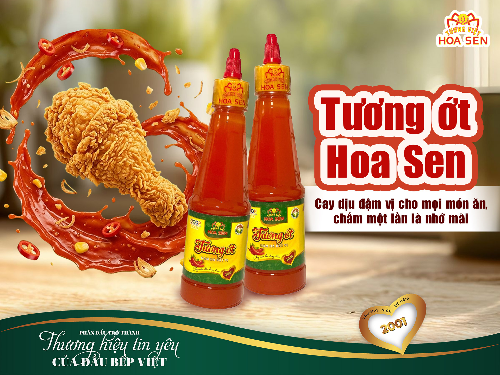 TƯƠNG ỚT HOA SEN – CAY DỊU ĐẬM VỊ CHO MỌI MÓN ĂN, CHẤM MỘT LẦN LÀ NHỚ MÃI
