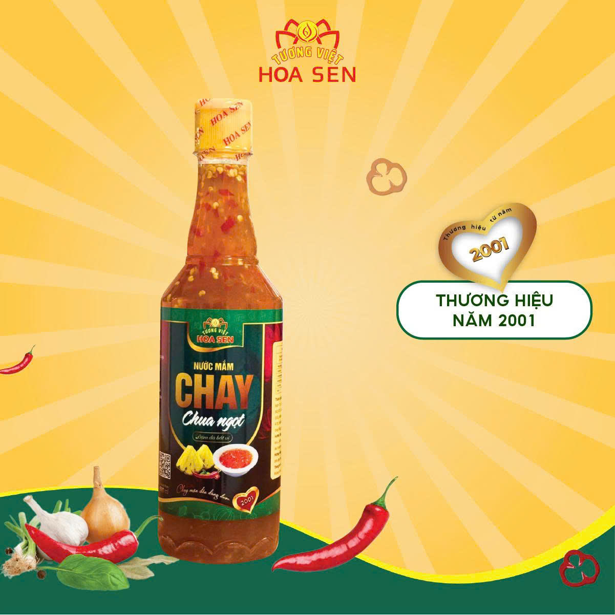 Nước Mắm Chay Chua Ngọt Chai 500ml - Tương Việt Hoa Sen - Đậm đà bắt vị
