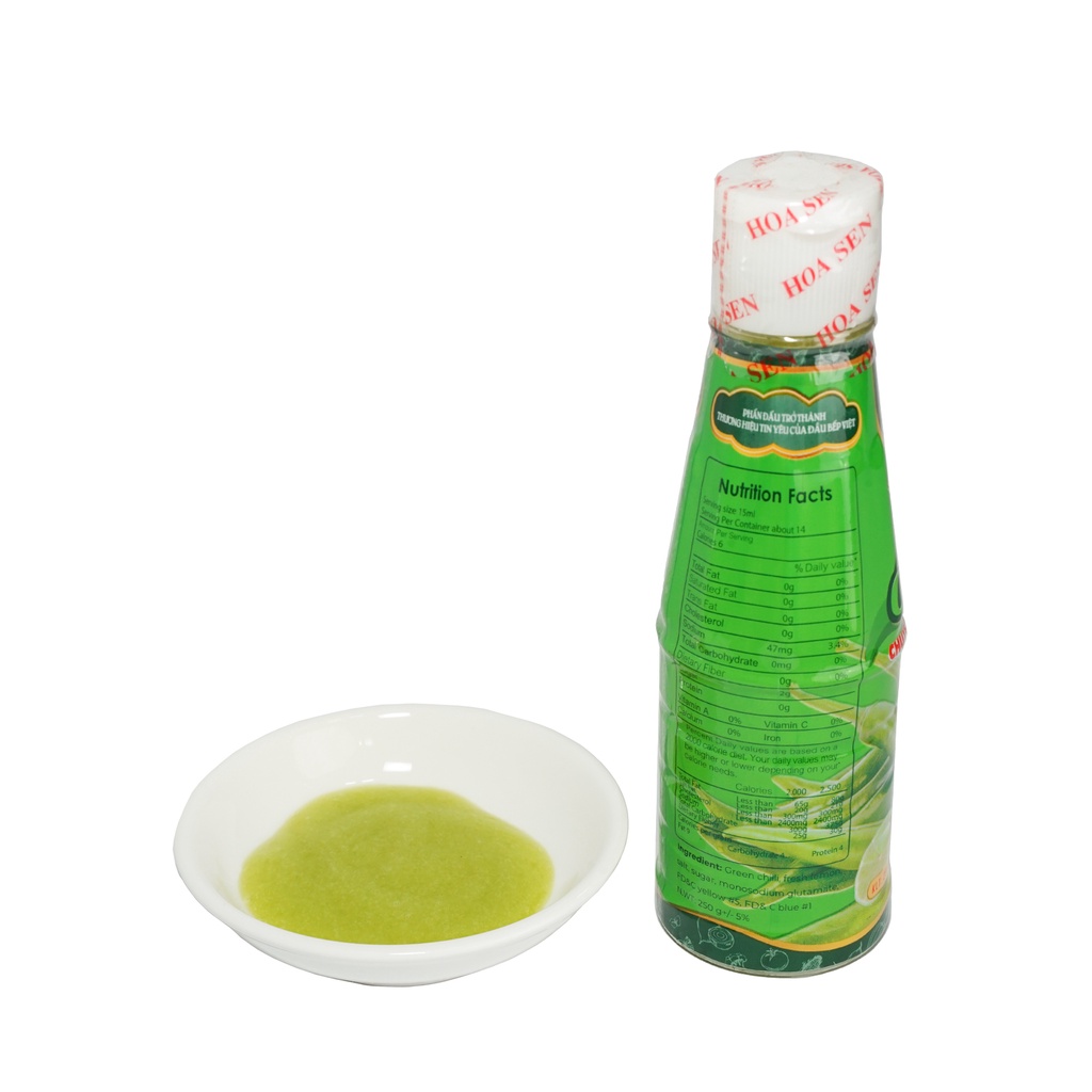 Muối Ớt Xanh Chai 250g - Tương Việt Hoa Sen - Đậm đà bắt vị