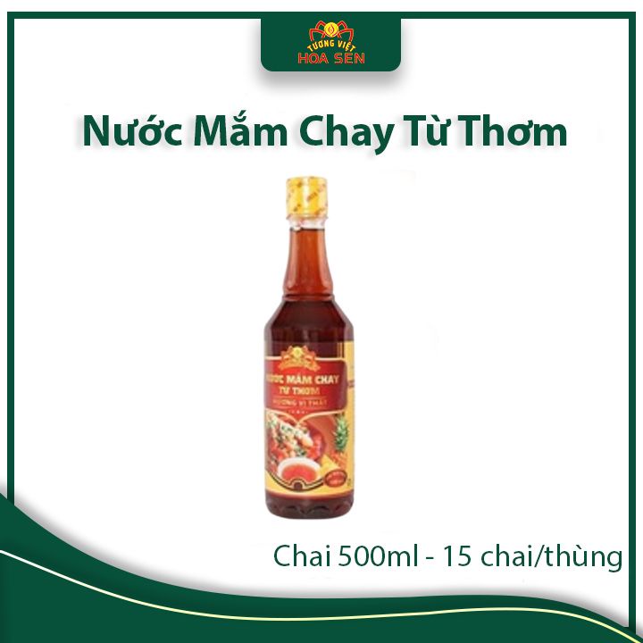 Nước mắm chay Từ Thơm chai 500ml - Tương Việt Hoa Sen - Đậm đà bắt vị