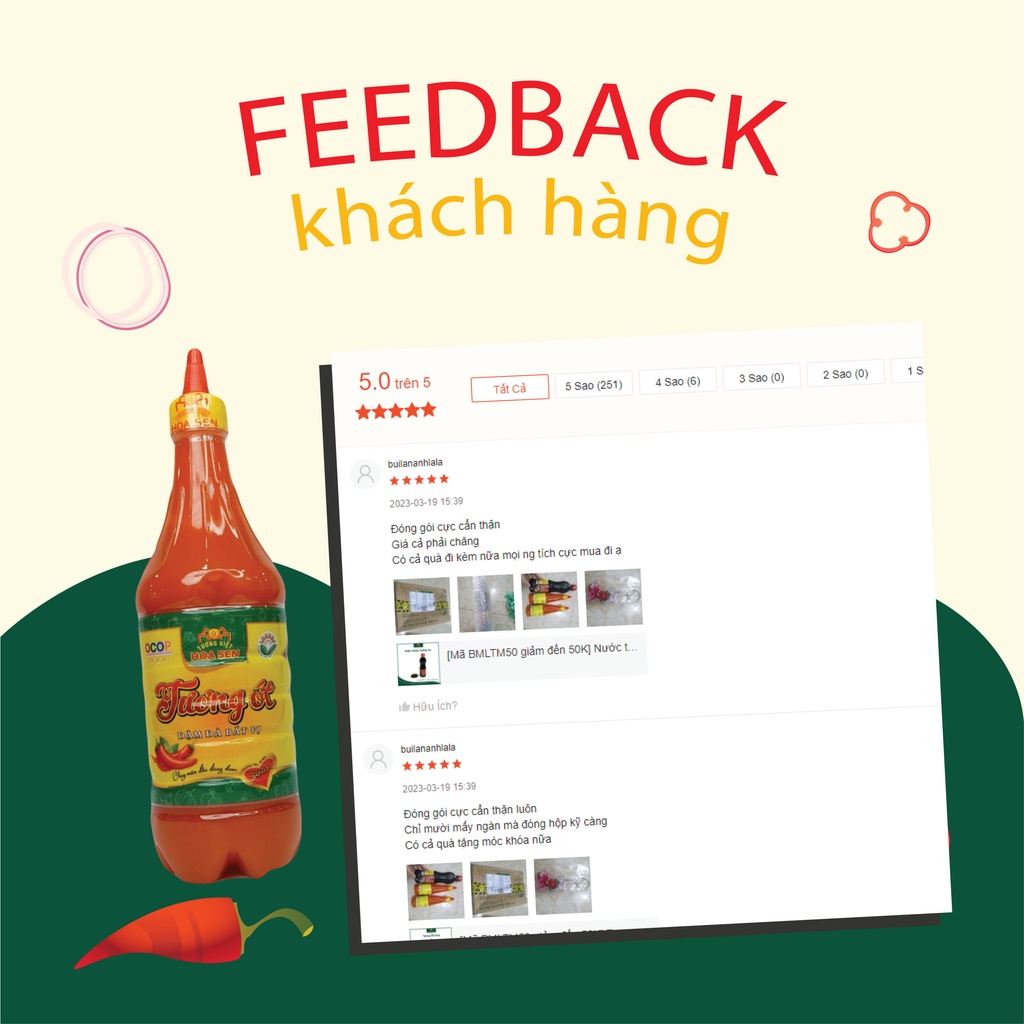 Tương ớt chai 700g - Tương Việt Hoa Sen - Đậm đà bắt vị