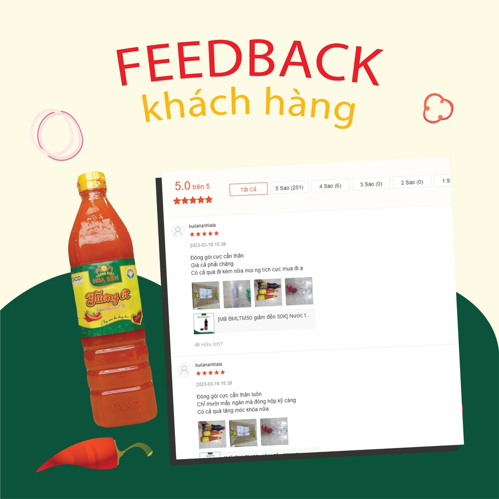 Tương Ớt Chai 900g - Tương Việt Hoa Sen - Đậm đà bắt vị