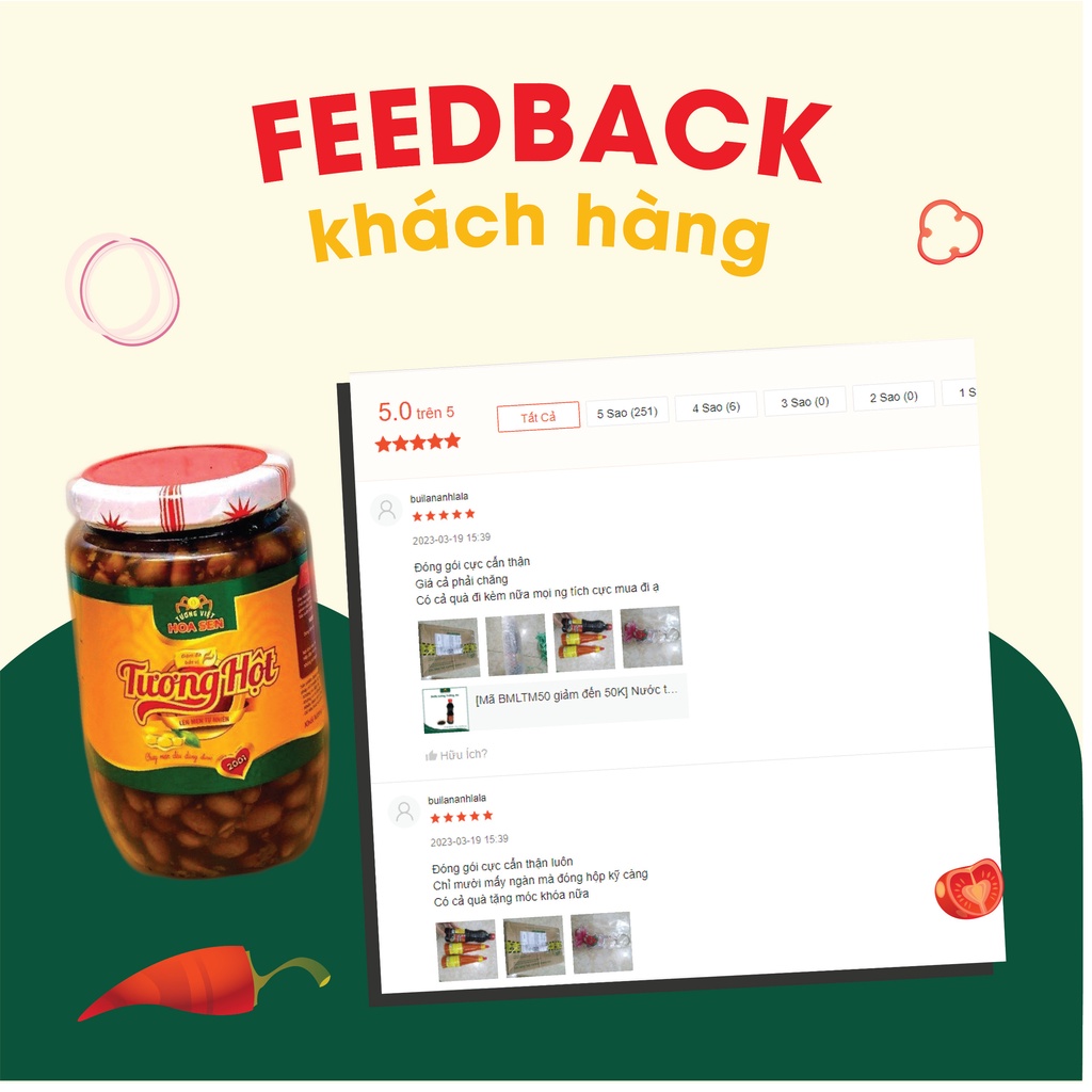 Tương Hột Tương Việt Hoa Sen từ đậu nành, hủ thủy tinh 420g