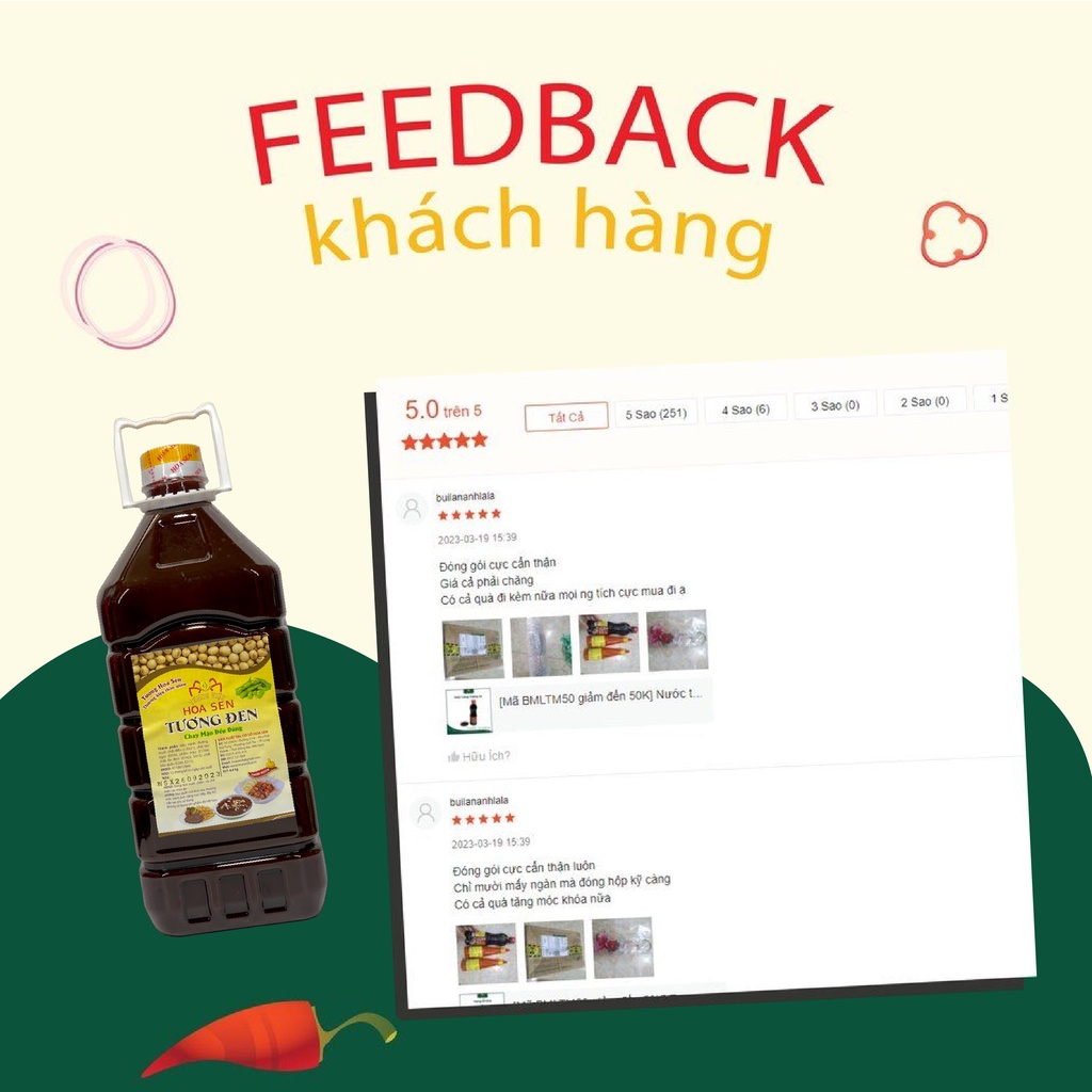 Tương Đen Bình Pet 4.8kg - Tương Việt Hoa Sen - Đậm đà bắt vị