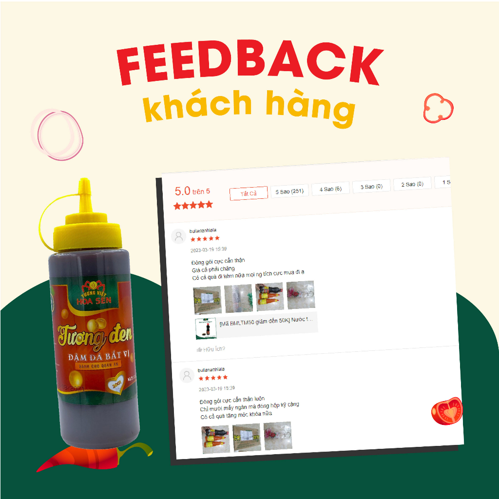 Tương đen để bàn chai 500ml - Tương Việt Hoa Sen - Đậm đà bắt vị