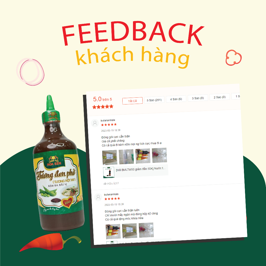 Tương đen phở chai 560g, đậm đà bắt vị - Tương Việt Hoa Sen