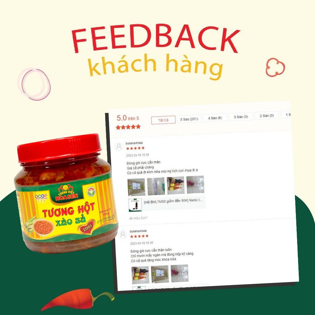 Tương hột xào sả hủ 170g - Tương Việt Hoa Sen - Đậm đà bắt vị