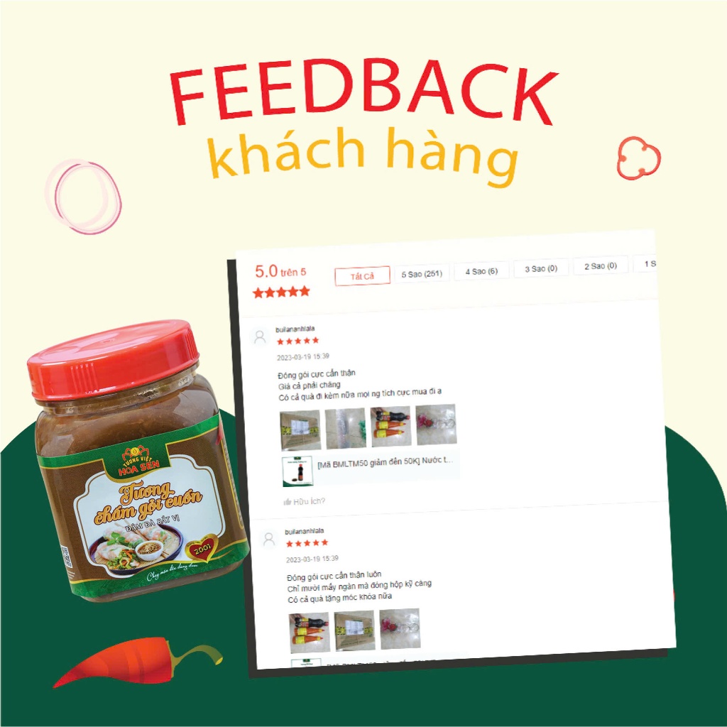 Tương chấm gỏi cuốn 190g, đậm đà bắt vị - Tương Việt Hoa Sen - Đậm đà bắt vị