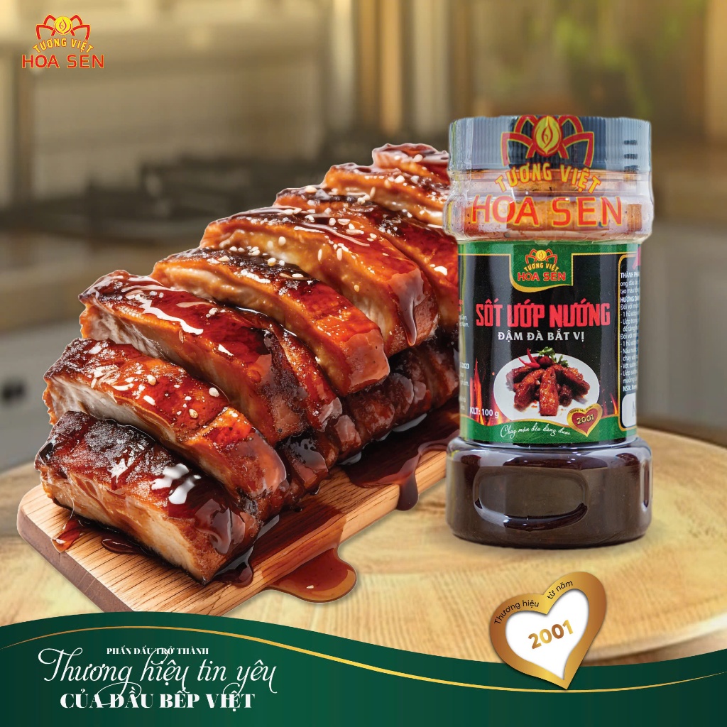 Combo 6 hủ -  Sốt ướp nướng 100g, đậm đà bắt vị - Tương Việt Hoa Sen