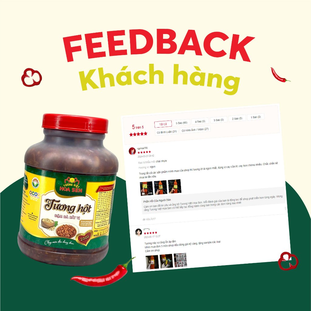 Tương hột xâu 850g dùng cho chay và mặn-Tương Việt Hoa Sen - Đậm đà bắt vị