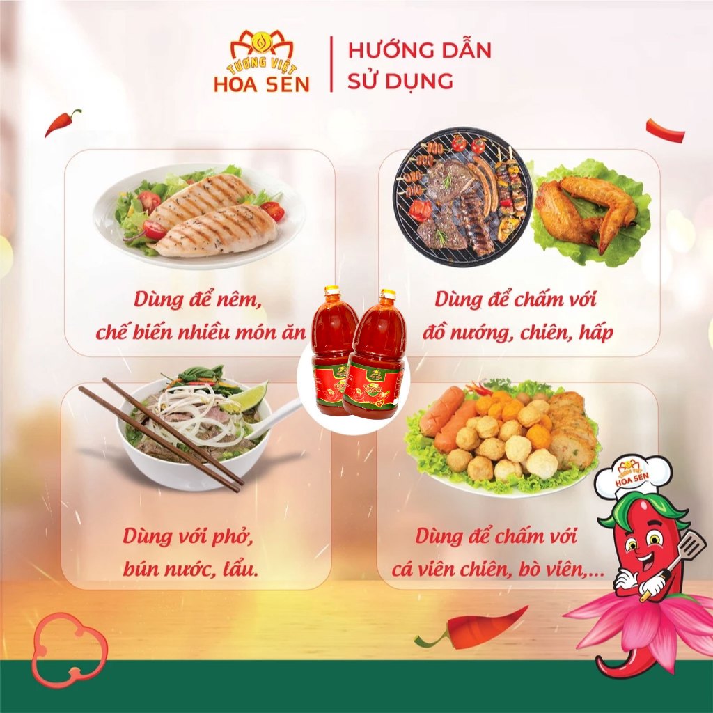 Tương cà pet 2kg - Tương Việt Hoa Sen - Đậm đà bắt vị