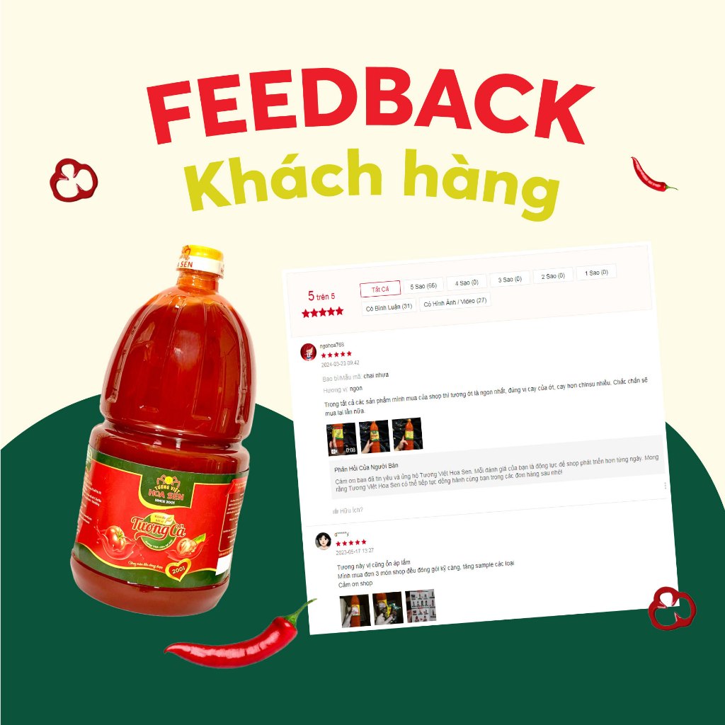 Tương cà pet 2kg - Tương Việt Hoa Sen - Đậm đà bắt vị