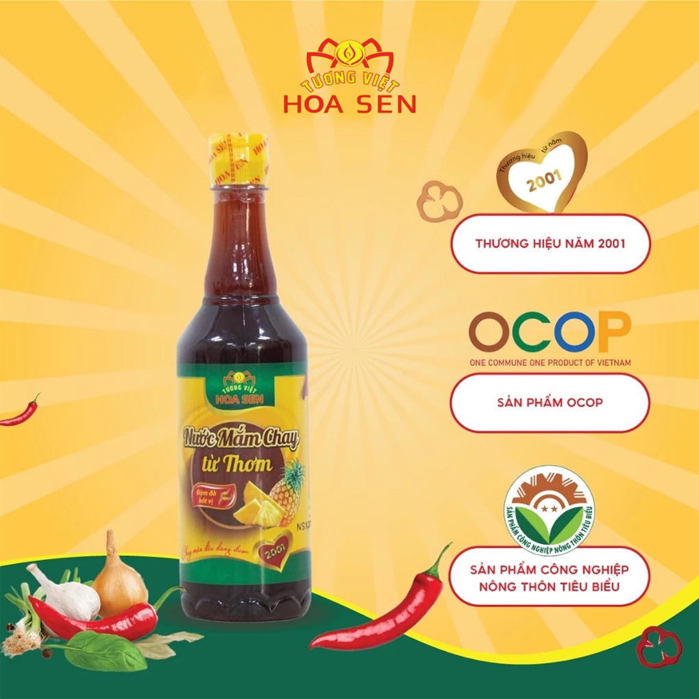 Nước mắm chay Từ Thơm chai 500ml - Tương Việt Hoa Sen - Đậm đà bắt vị
