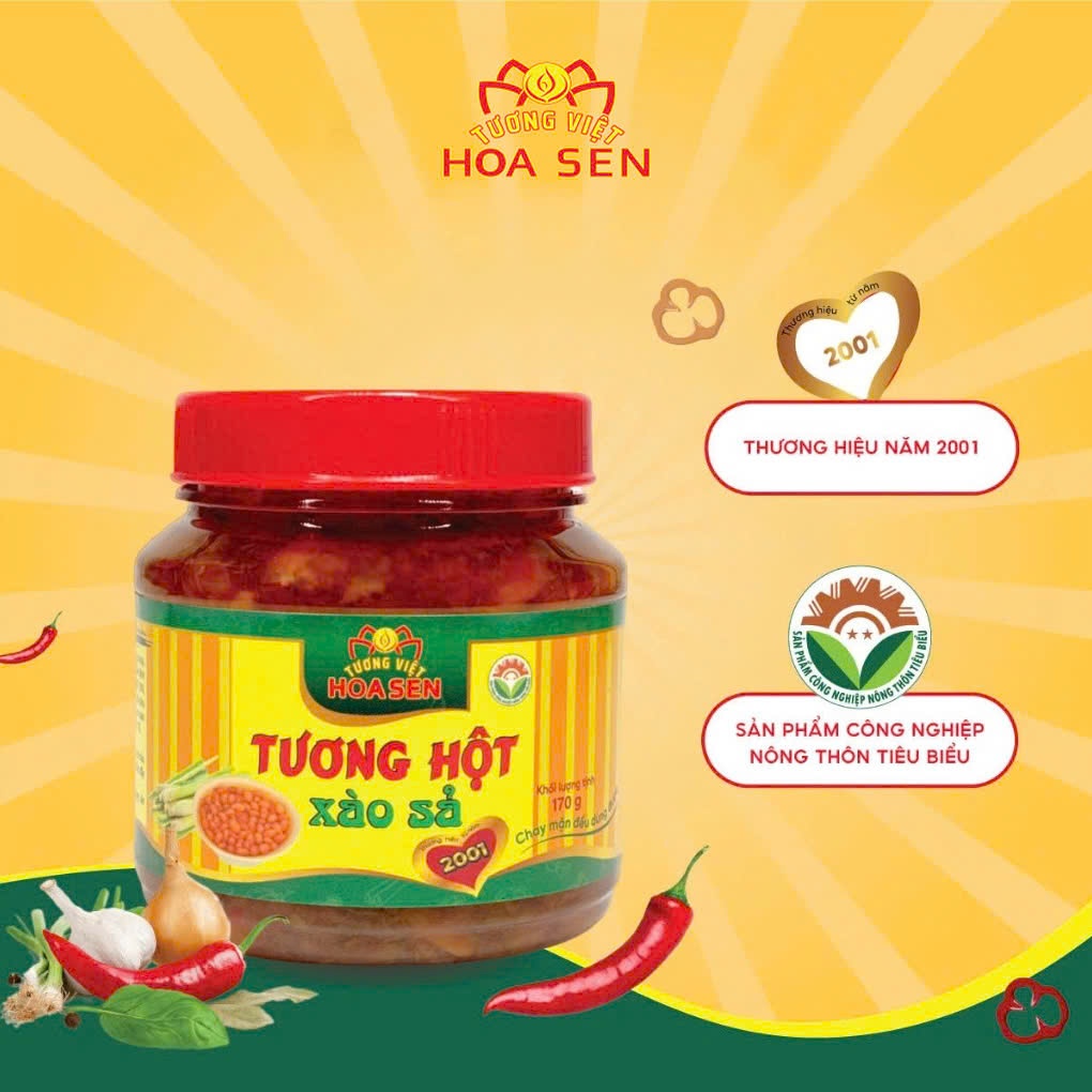 Tương hột xào sả hủ 170g - Tương Việt Hoa Sen - Đậm đà bắt vị