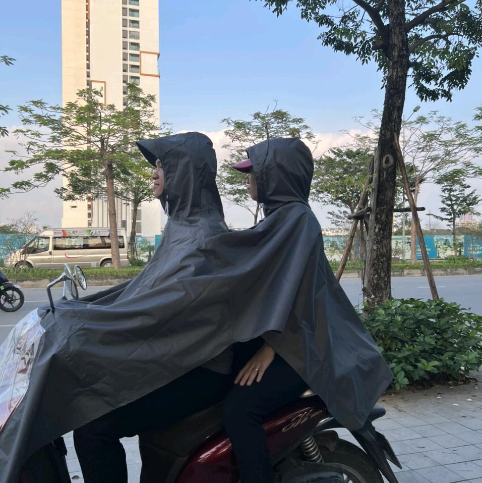 Áo mưa cánh dơi 2 đầu (81-2G) có kính chất liệu vải dù vân tổ ong cao cấp chống thấm mưa tốt (Tuấn Phong)