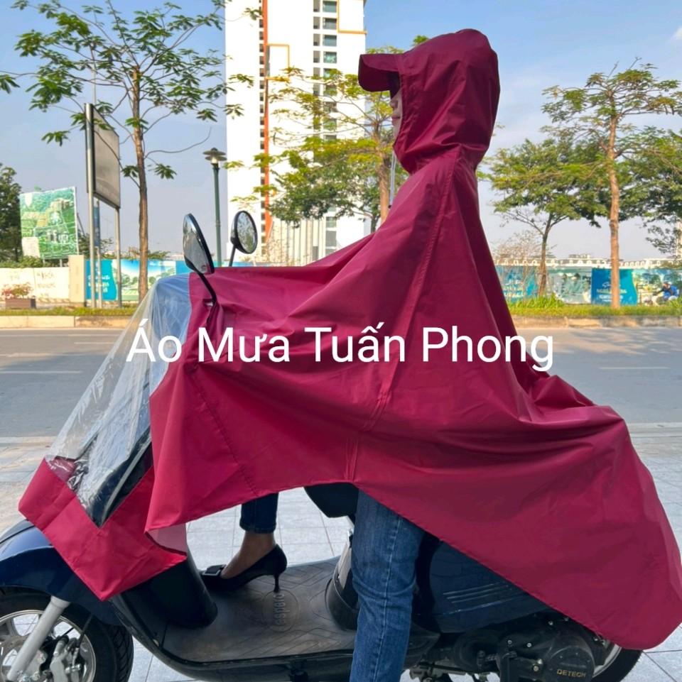 Áo mưa cánh dơi 1 đầu (81-1G) có kính chất liệu vải dù vân tổ ong cao cấp chống thấm mưa tốt (Tuấn Phong)