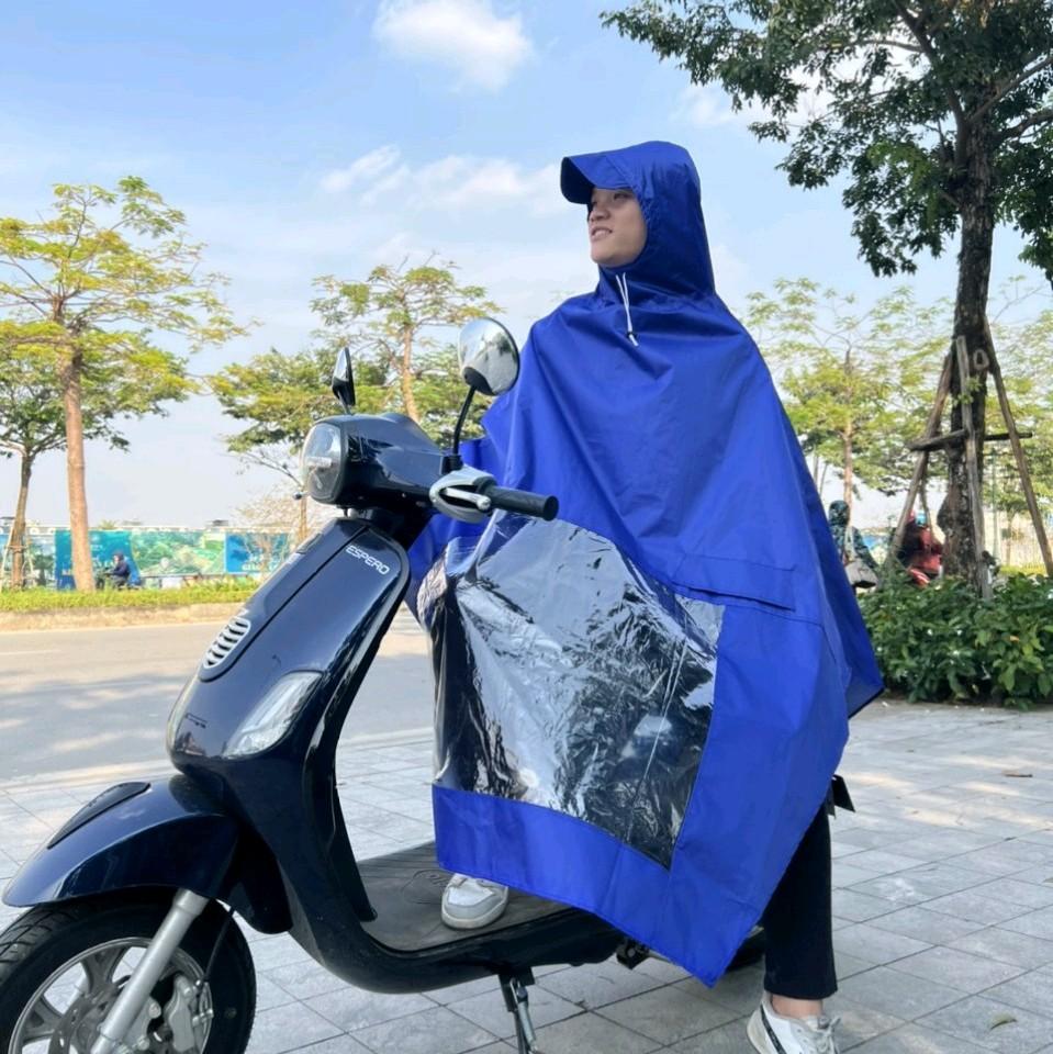 Áo mưa cánh dơi 1 đầu (81-1G) có kính chất liệu vải dù vân tổ ong cao cấp chống thấm mưa tốt (Tuấn Phong)